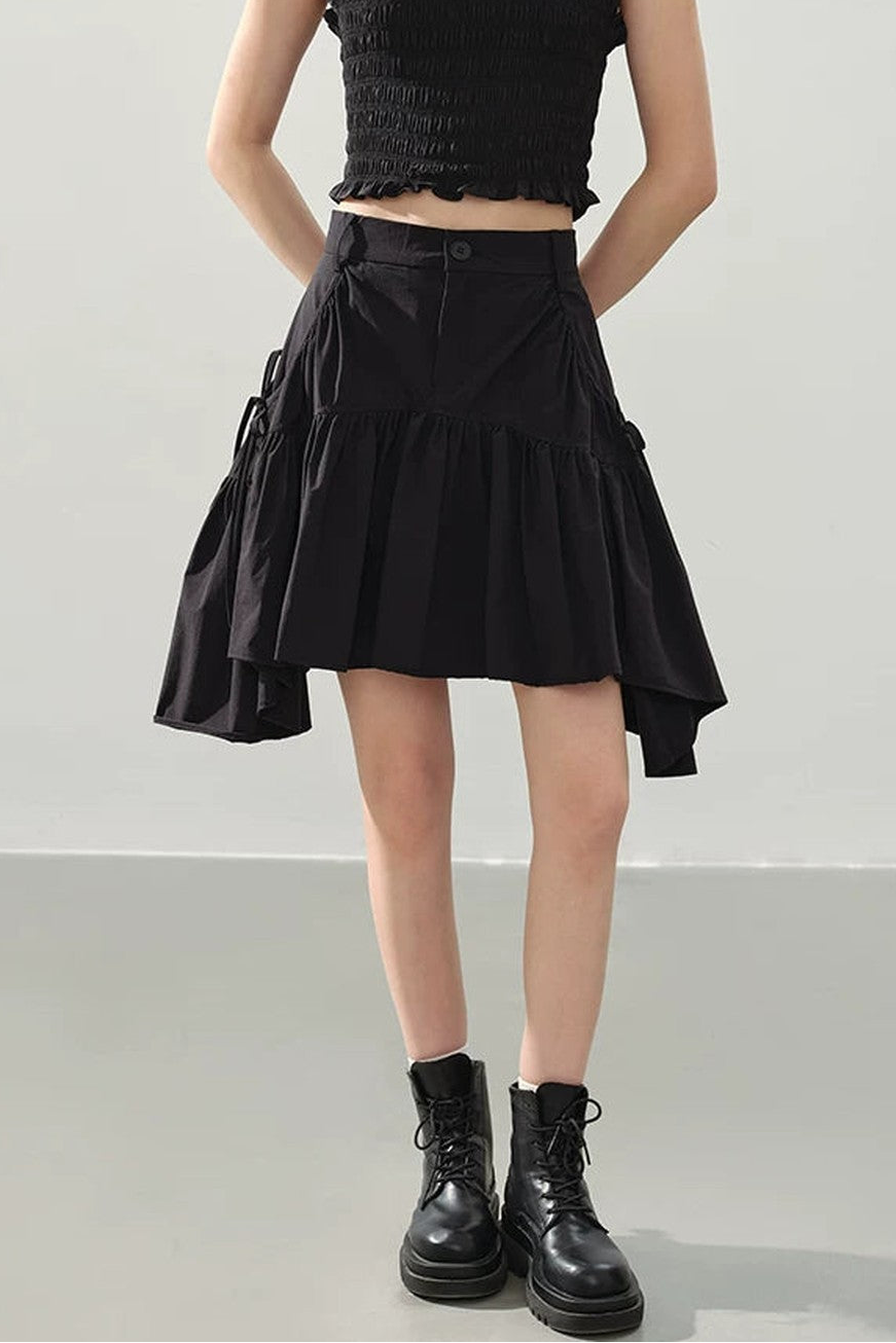 Irregular A-Line Mini Skirt
