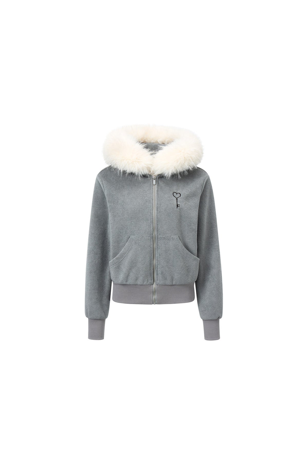 Detachable Fur Hood Jacket and Pants Set-Up
