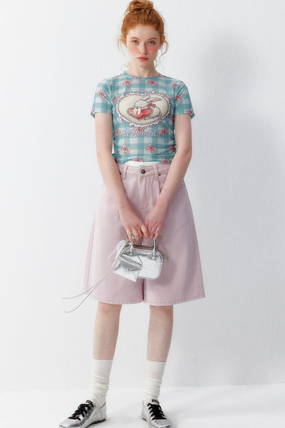 Sweet Pink Denim Shorts