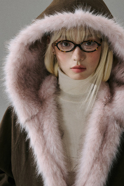 Thick Plush Hooded Jacket