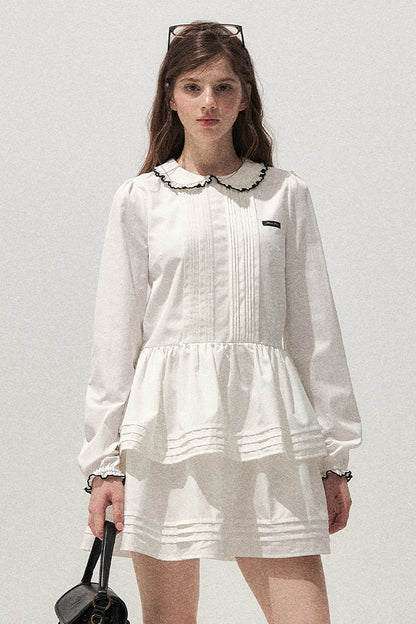 Tuck Pleated Cake Dress