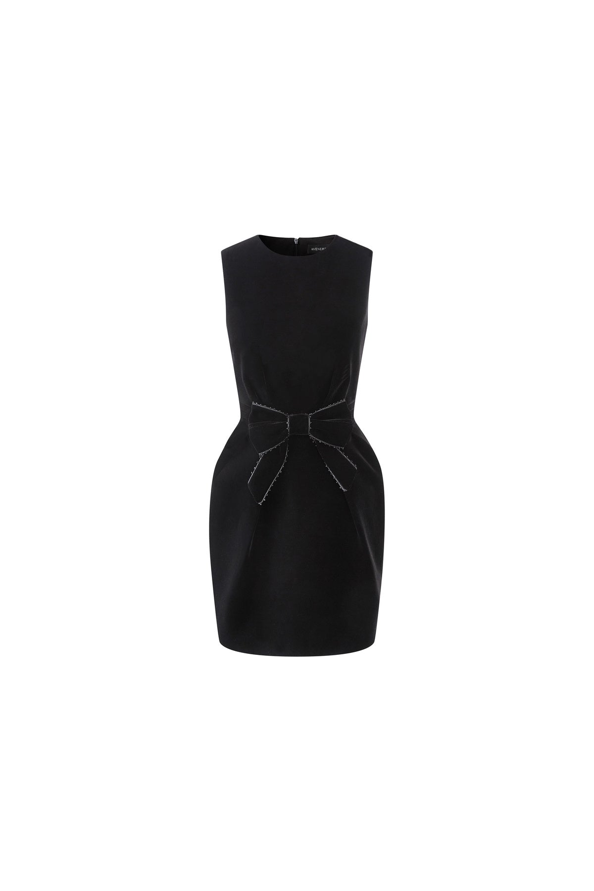 Bow Velvet A-Line Dress