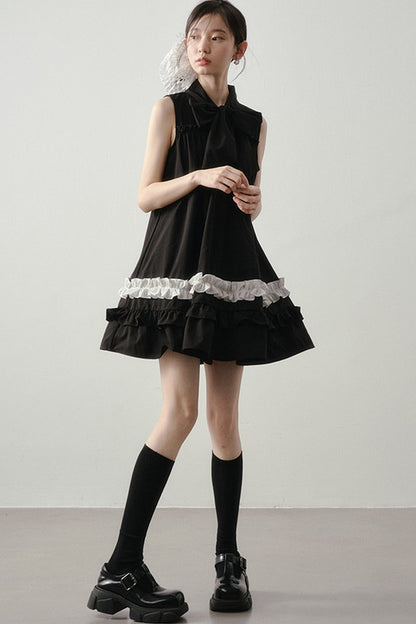 Hepburn schwarzes Spitzenkleid