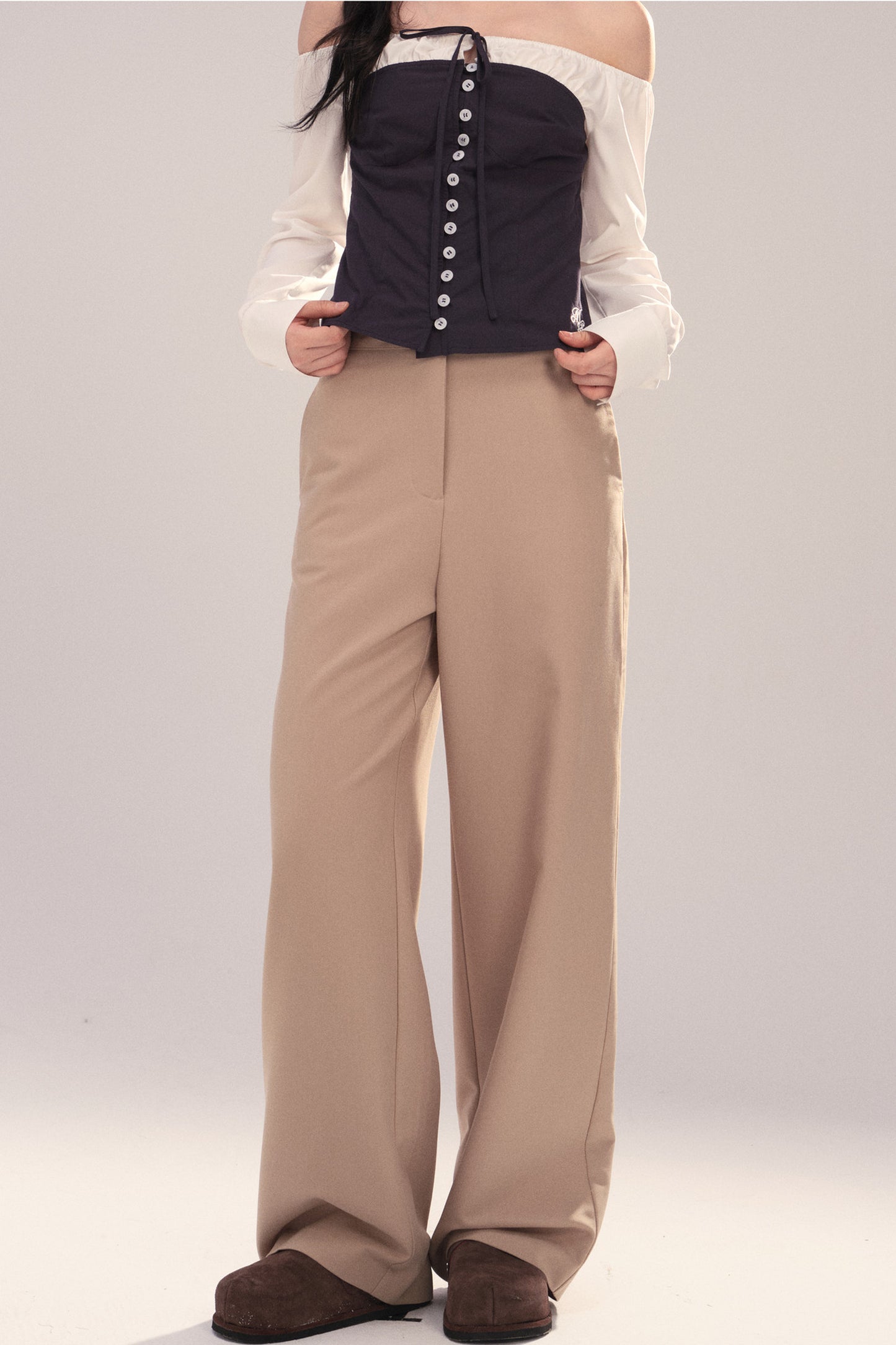 Detachable Plaid Patchwork Pants
