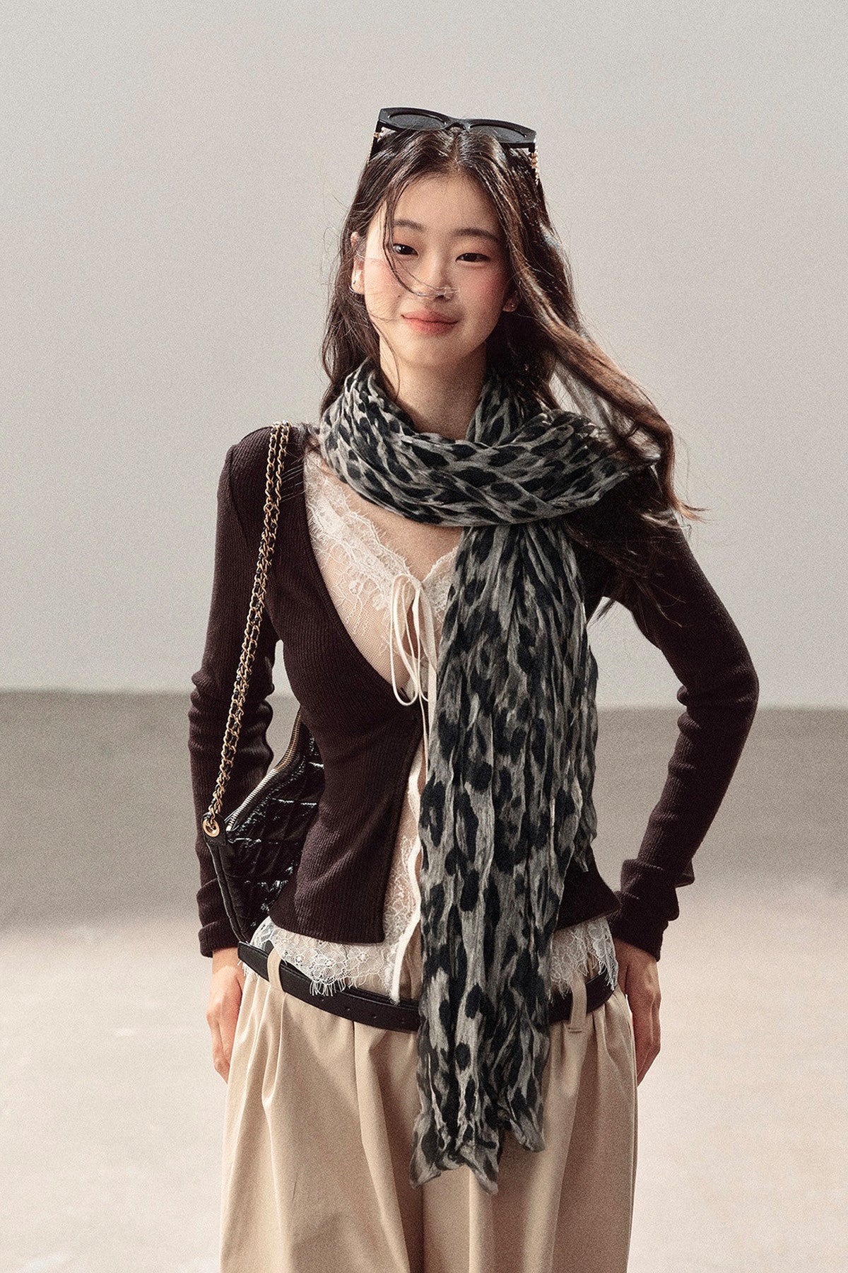 Autumn Leopard Print Shawl