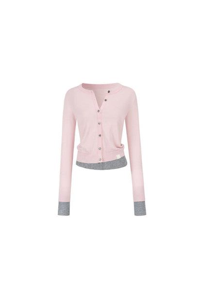Gilet en laine tricotée à blocs de couleur
