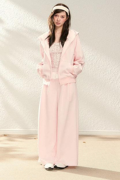 Pink Polka Dot Cardigan Set-Up