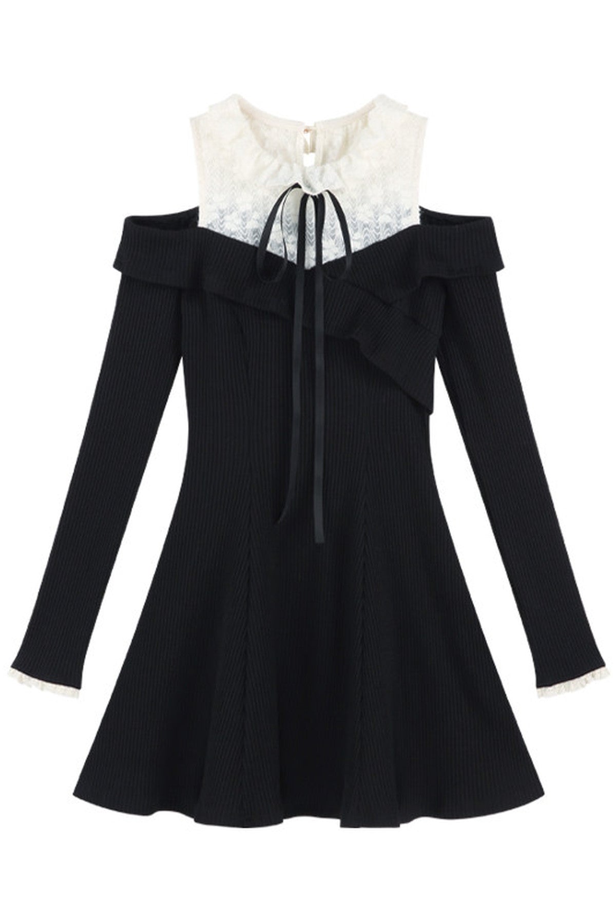 Halter Off-Shoulder Knit Dress