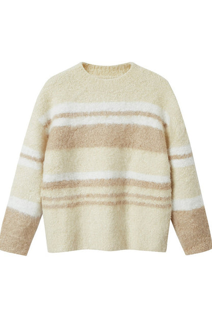 Color-Block Striped Sweater