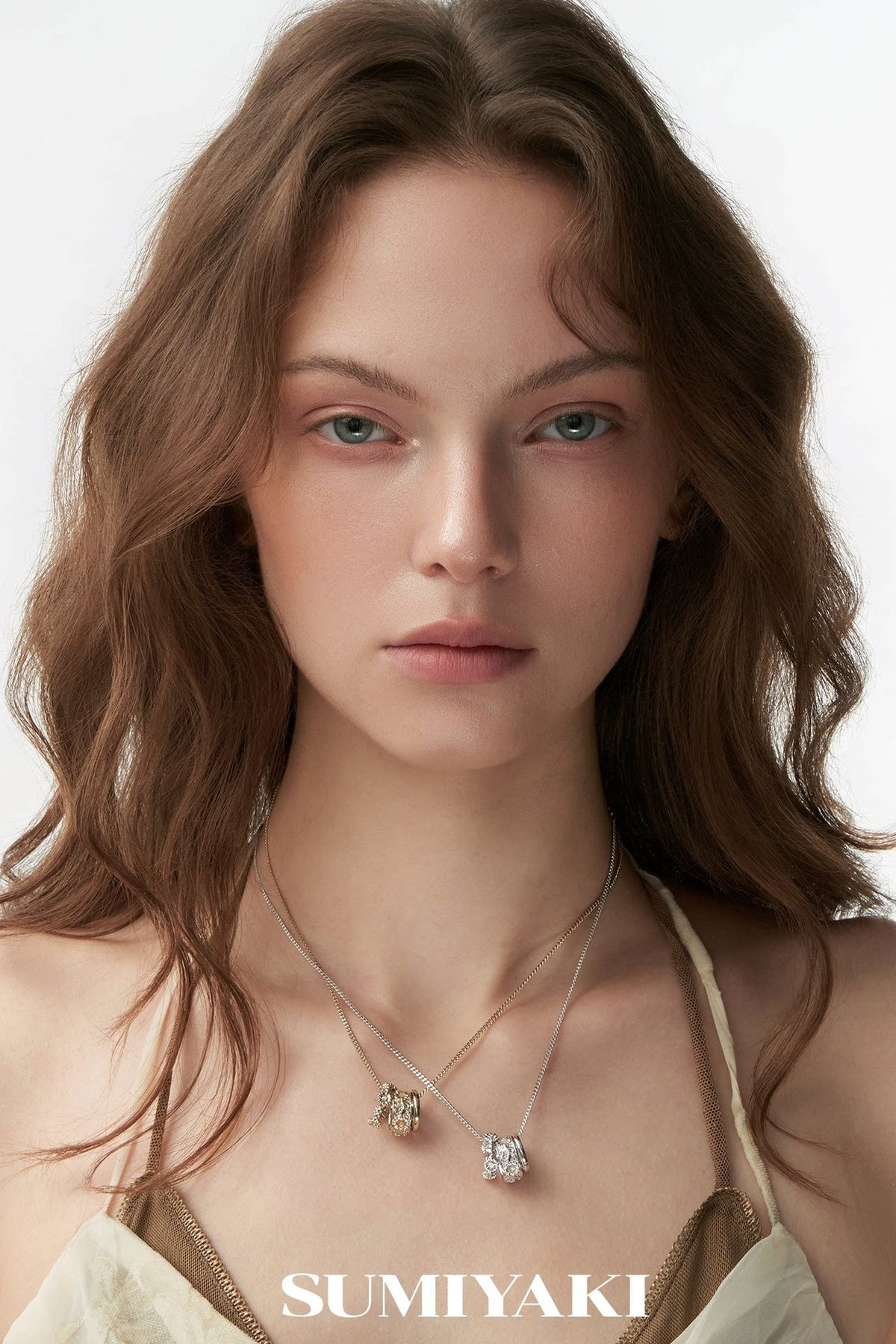 Three-Ring Daisy Long Clavicle Chain