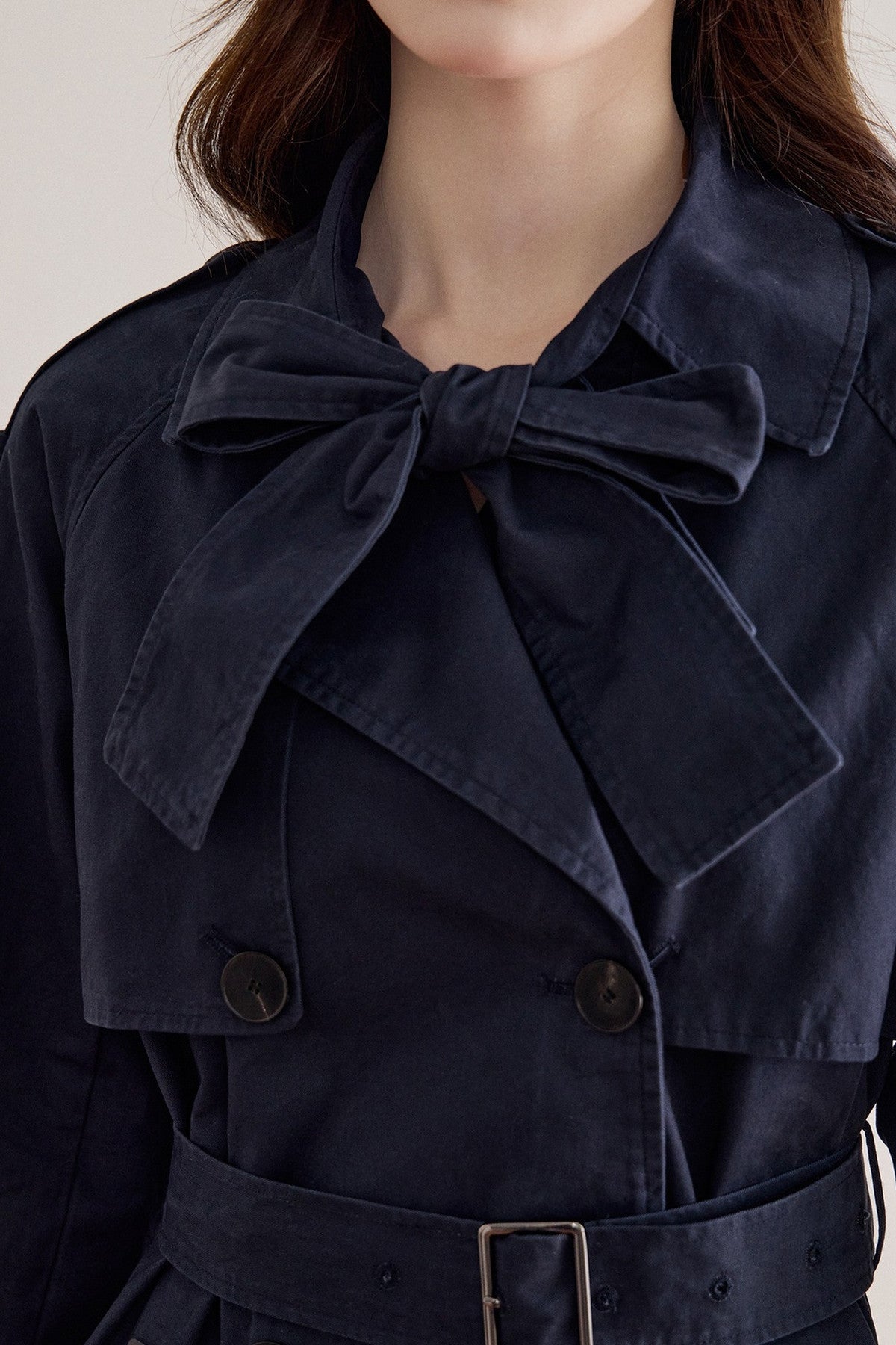 Cotton Double-Breasted Trench Coat