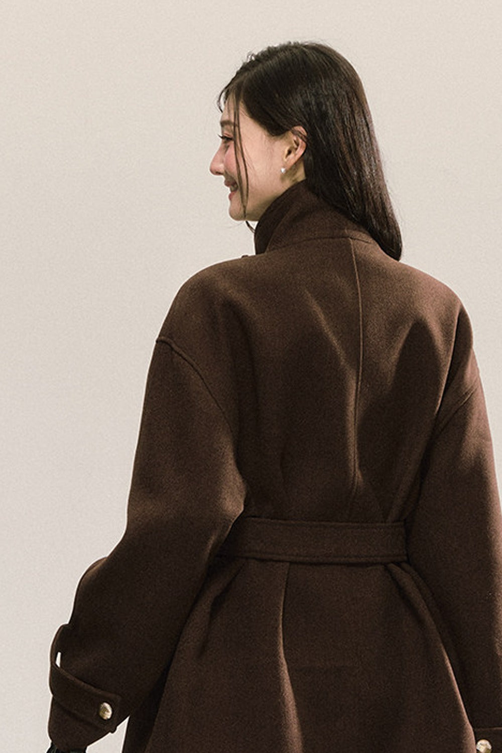 Retro Woolen Stand-Collar Coat