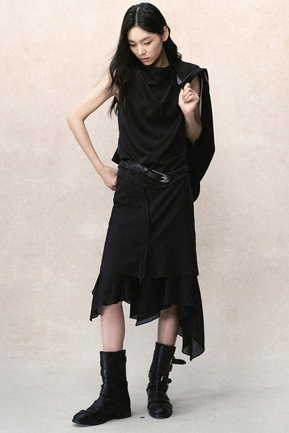 Detachable Ruffle Skirt and Trousers Set
