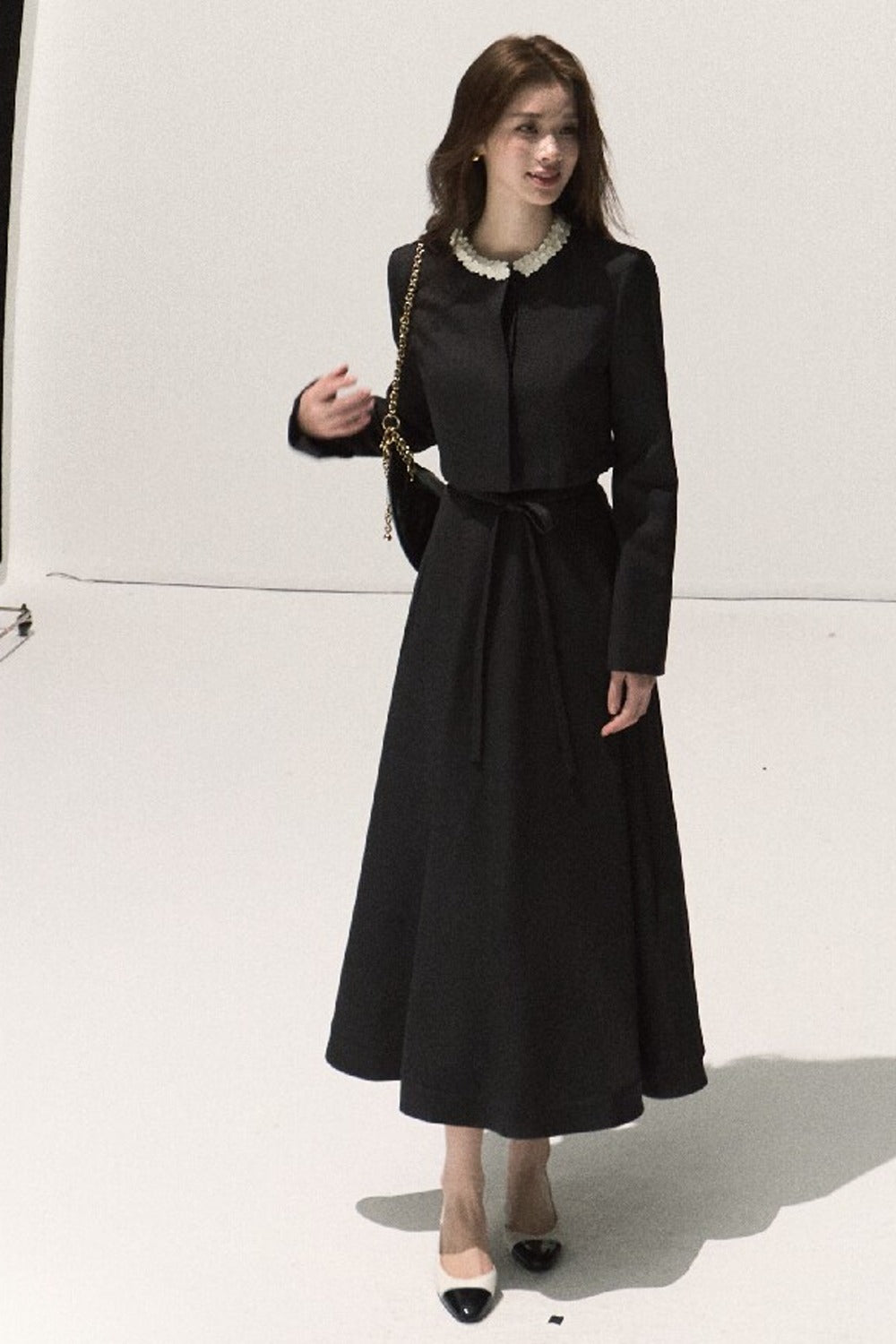 Ensemble veste courte et jupe trapèze