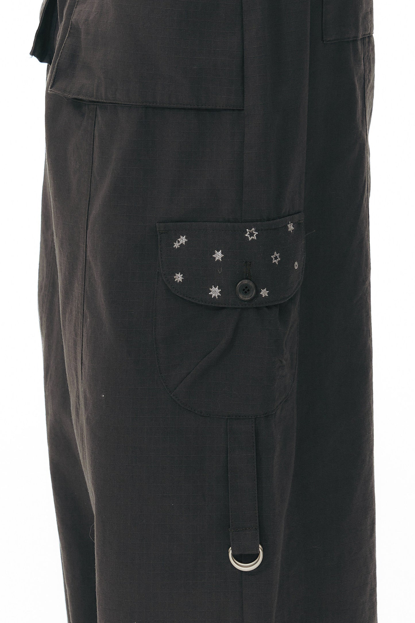 Foldable Hem Wide Leg Pants