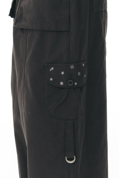 Foldable Hem Wide Leg Pants