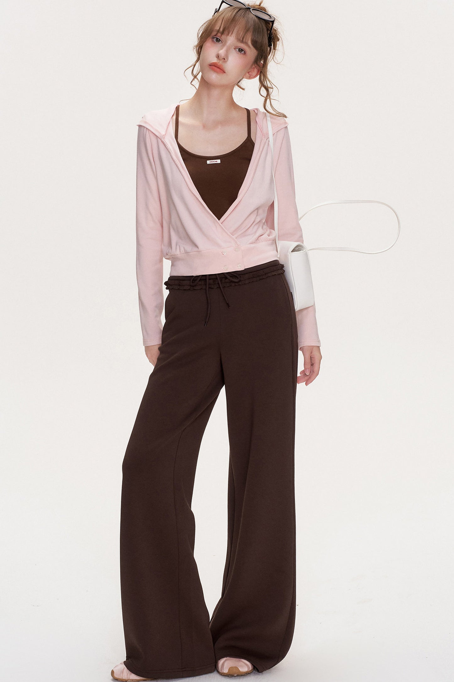 Cross V-Neck Layered Top