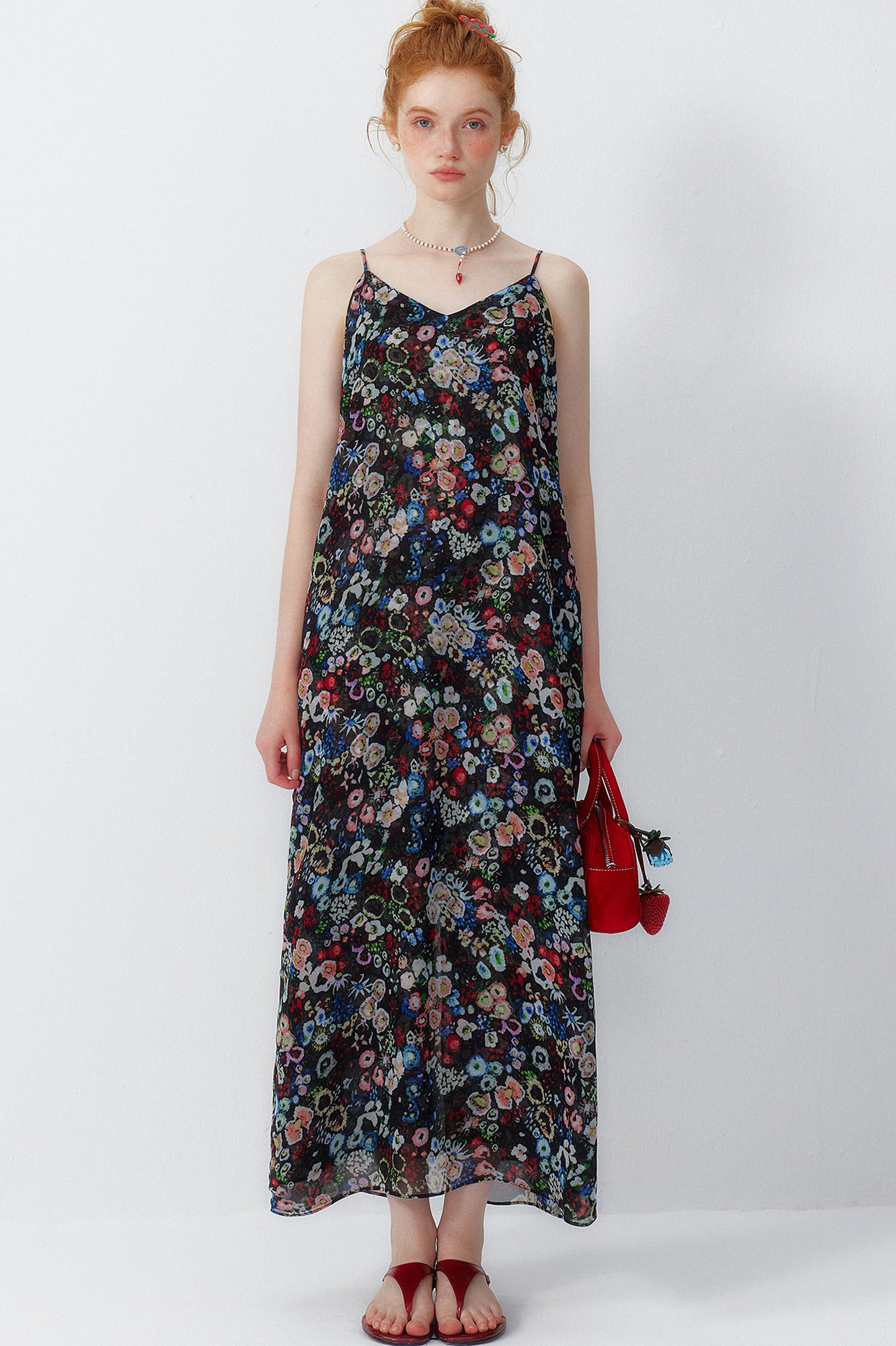 Floral Slip Suspender Dress