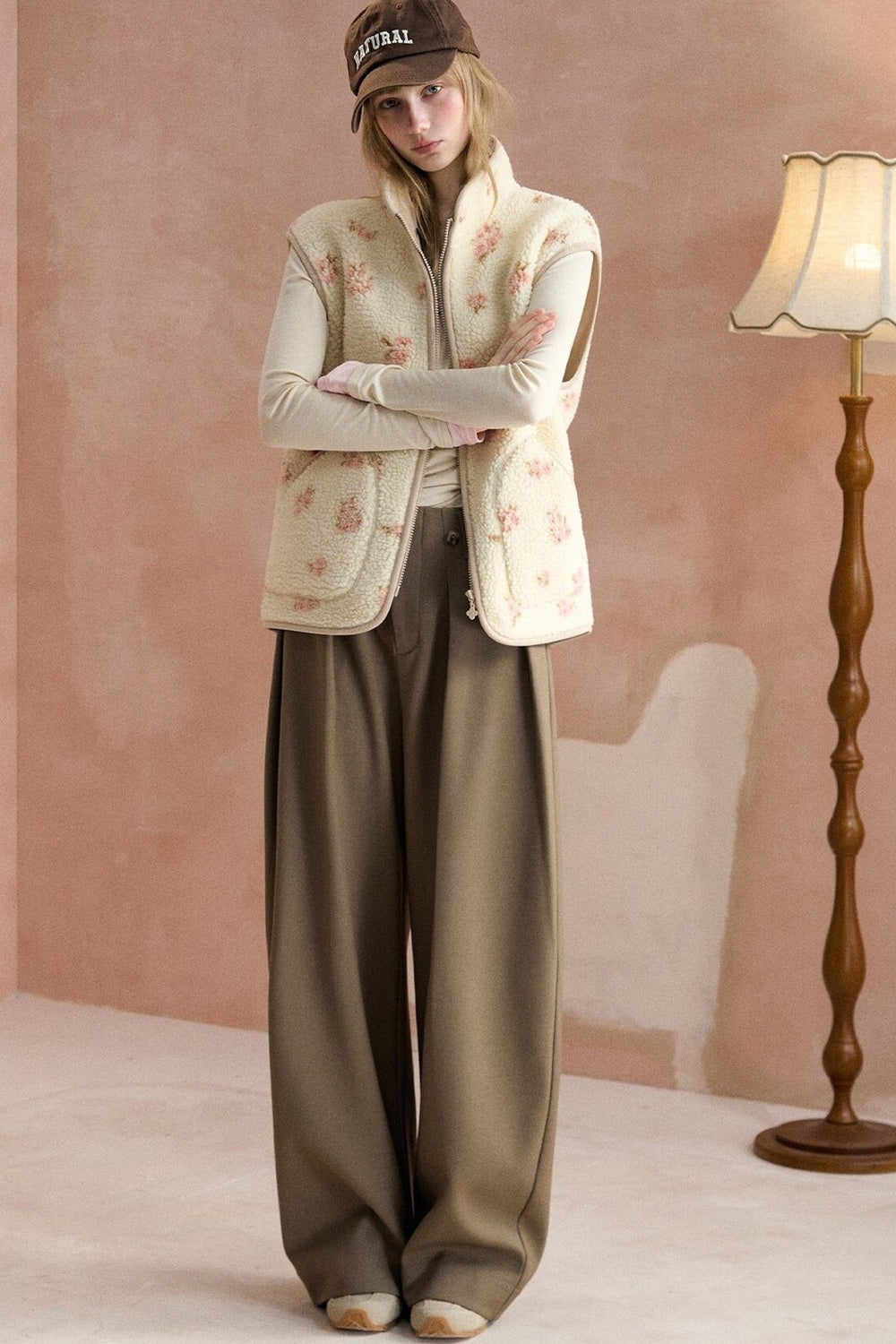 Floral Fleece Vest