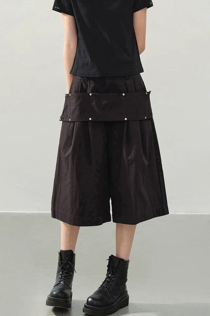 Shorts larges cargo noirs