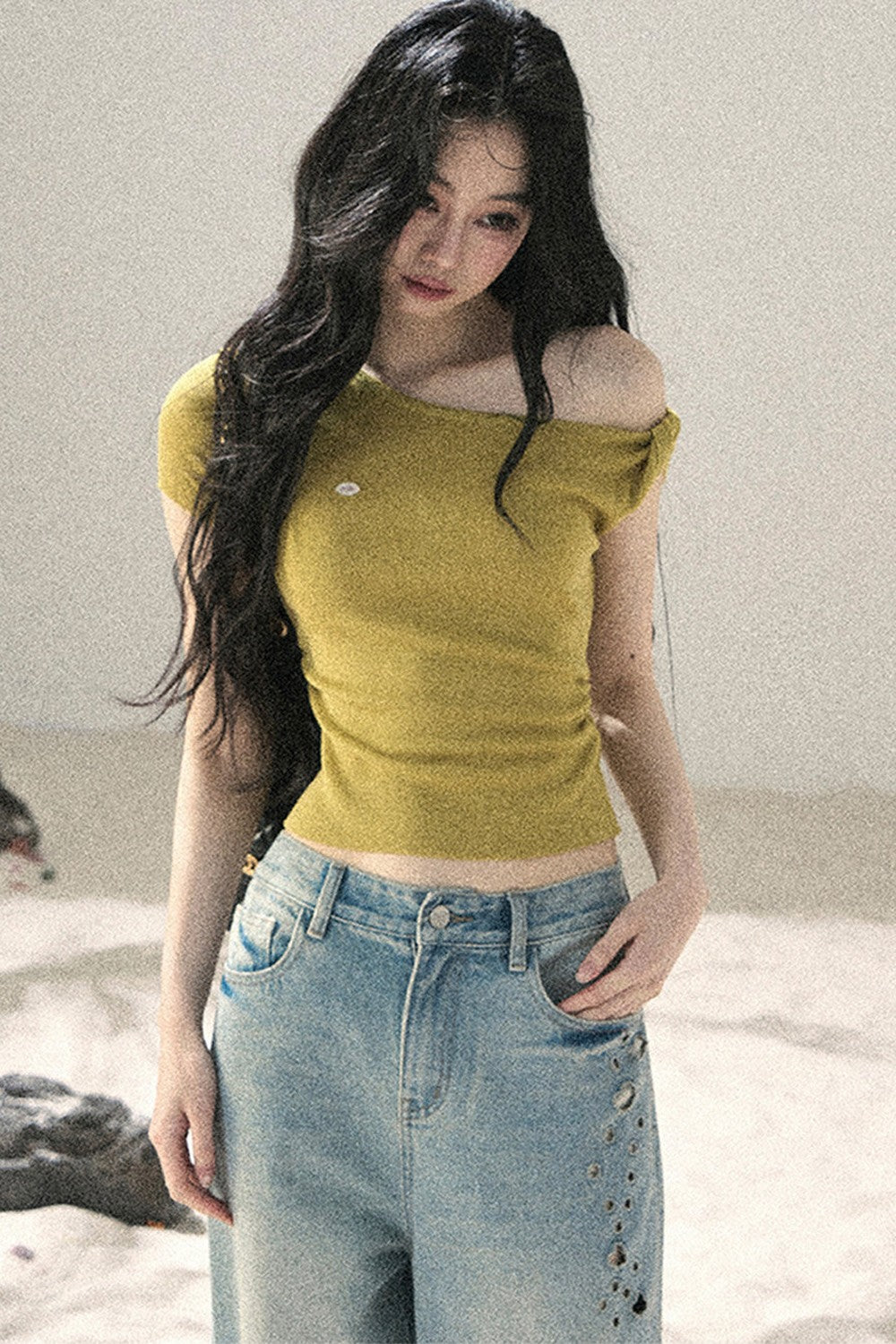 Asymmetrical Knot Crop Top