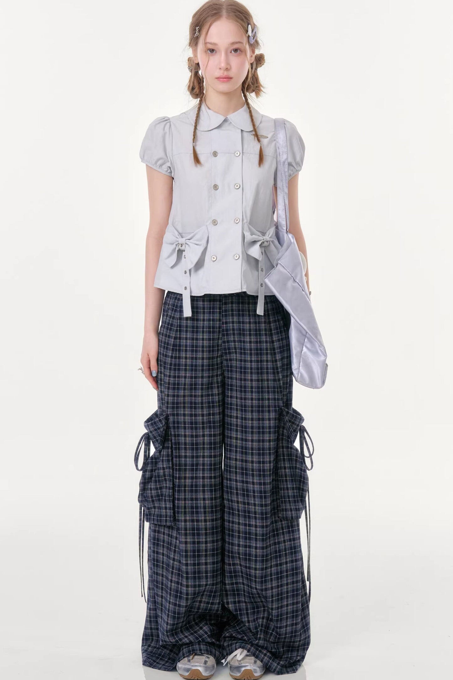 Misty Bow Puff Sleeve Blouse