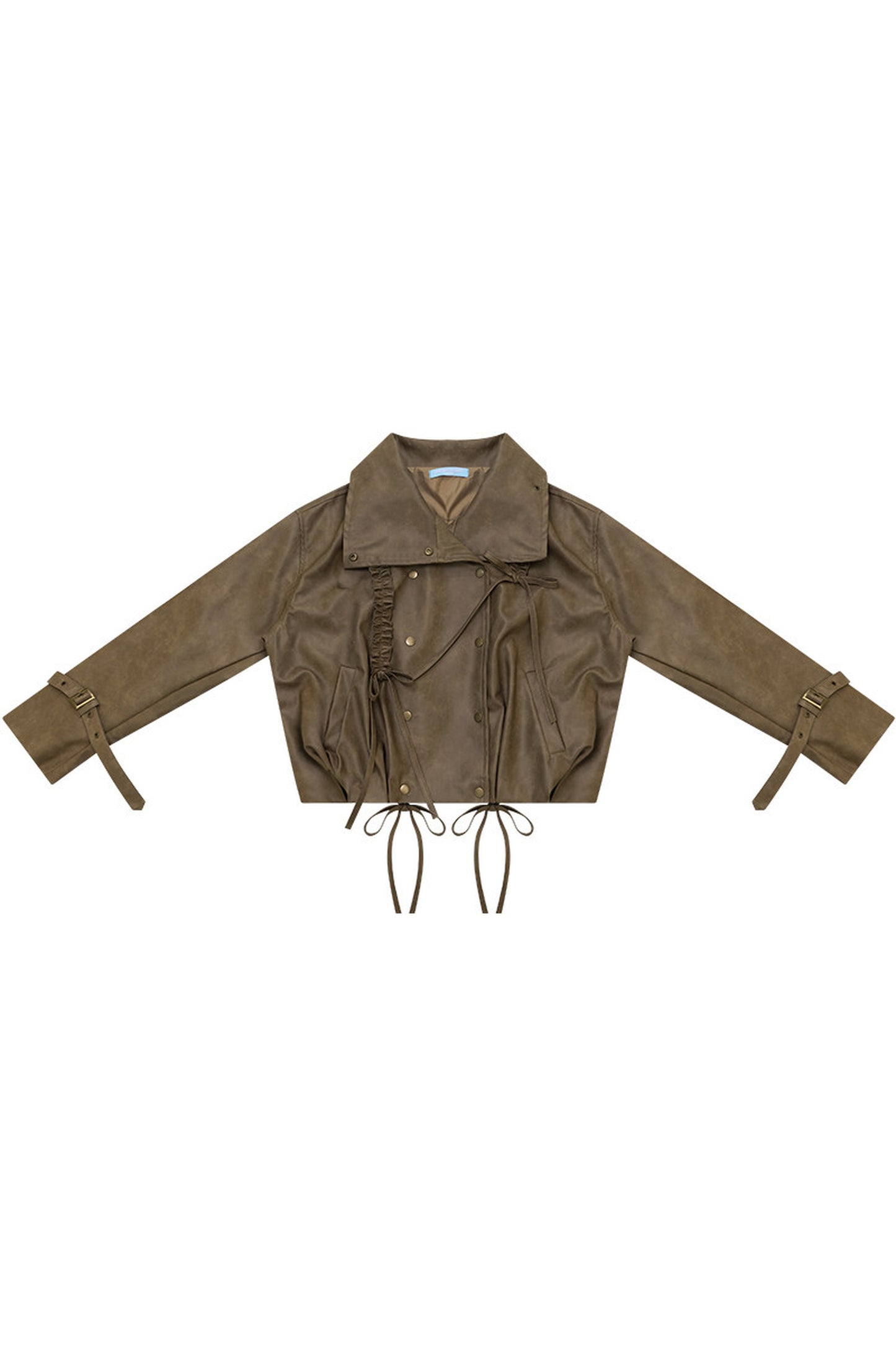 Chaqueta de cuero marrón retro