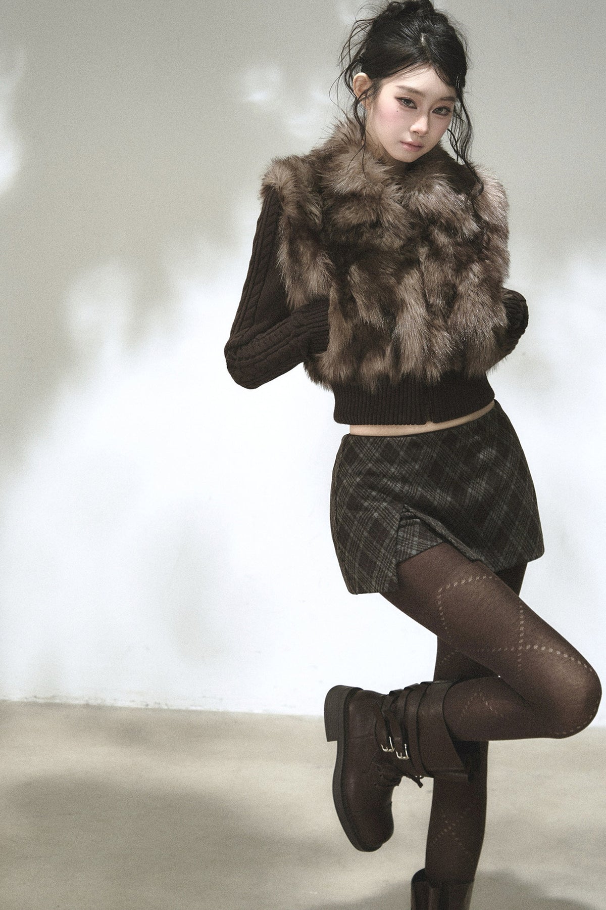 Lace Patchwork A-Line Skirt