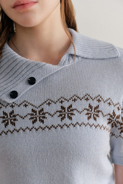 Snowflake Fair Isle Knit Top