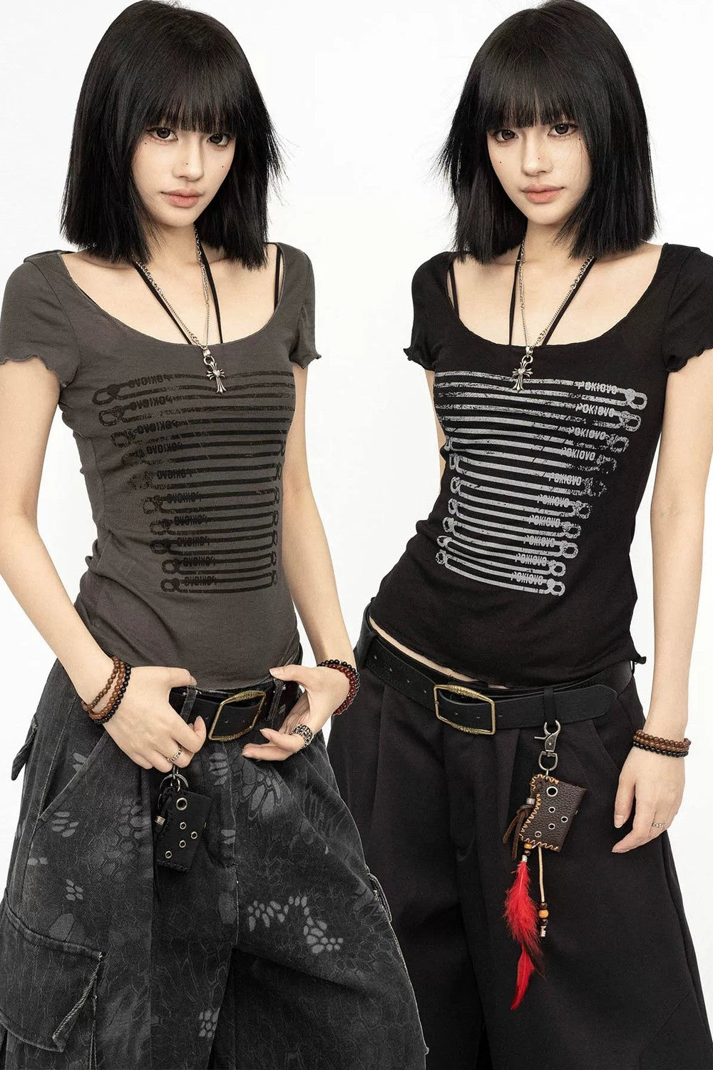 Camiseta con estampado retro americano