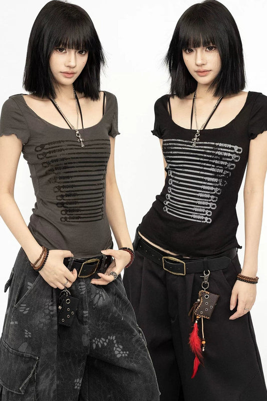 American Retro Print T-Shirt