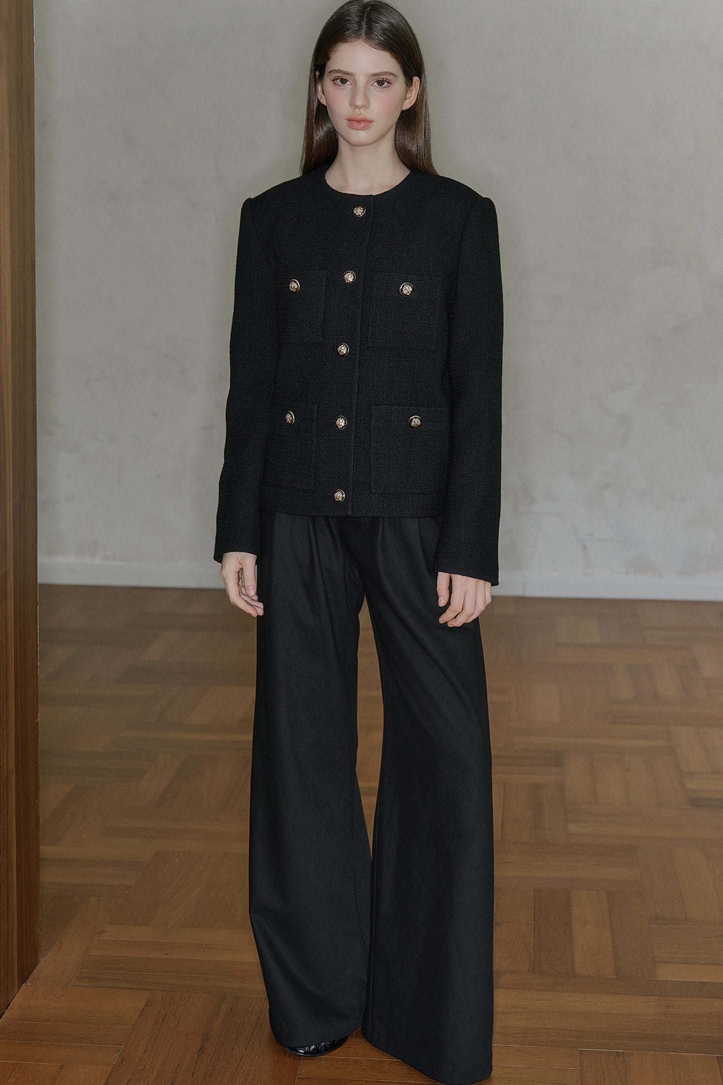 Pantaloni drappeggiati a vita alta