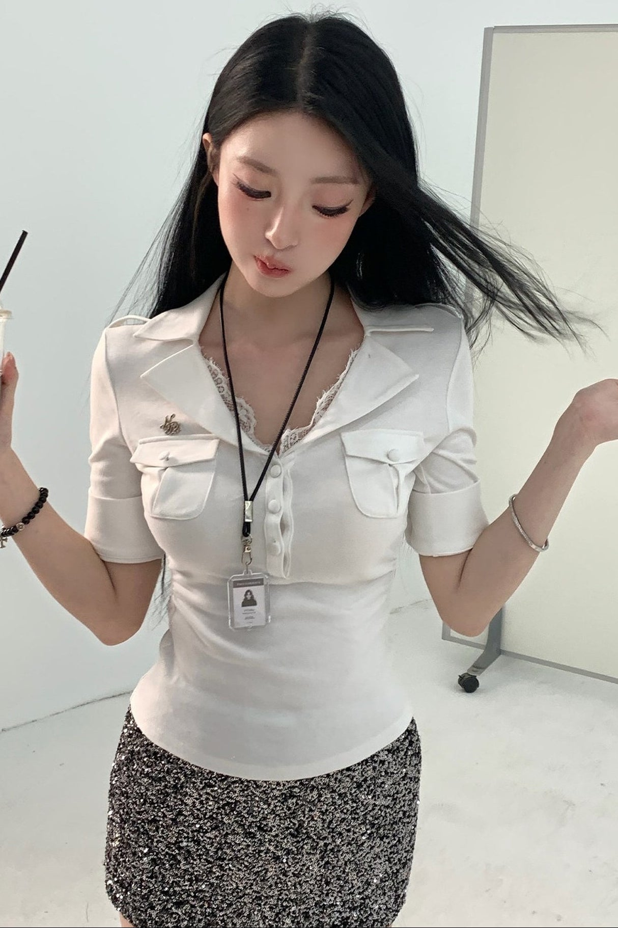 Summer Lace Patchwork Slimming Suit Set-Up