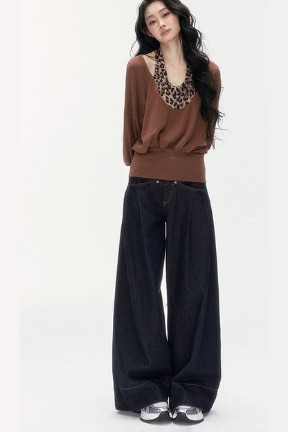 Low-Waist Wide-Leg Jeans