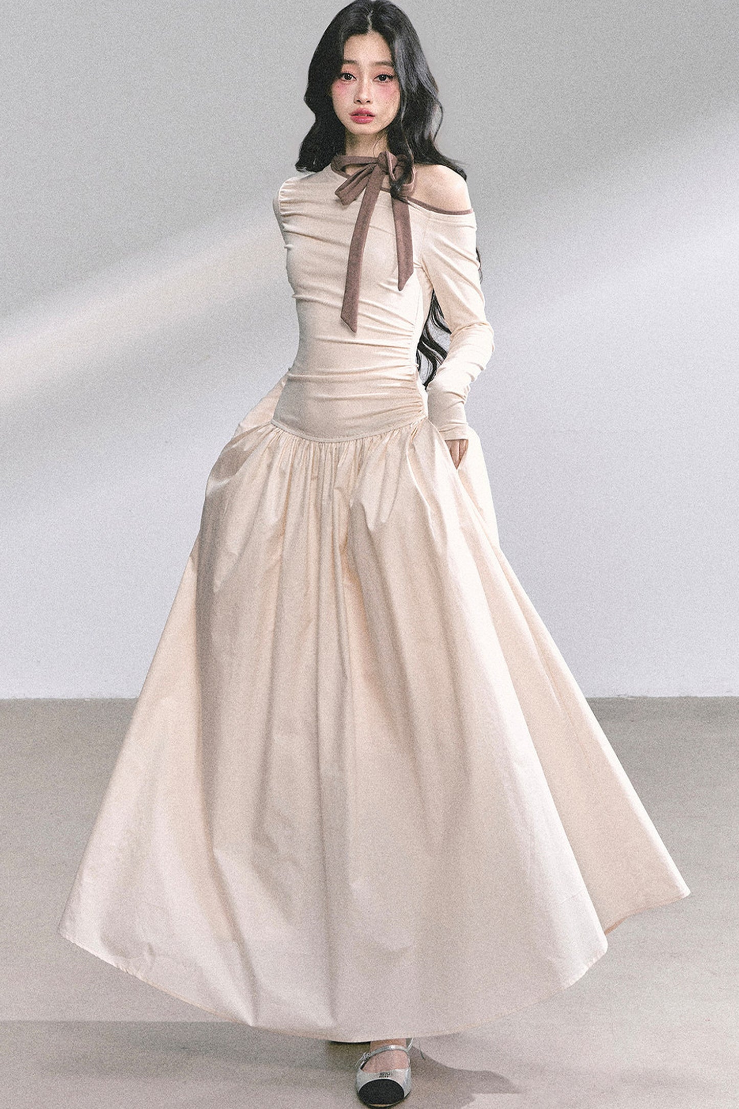 Retro Off-Shoulder Autumn Dress