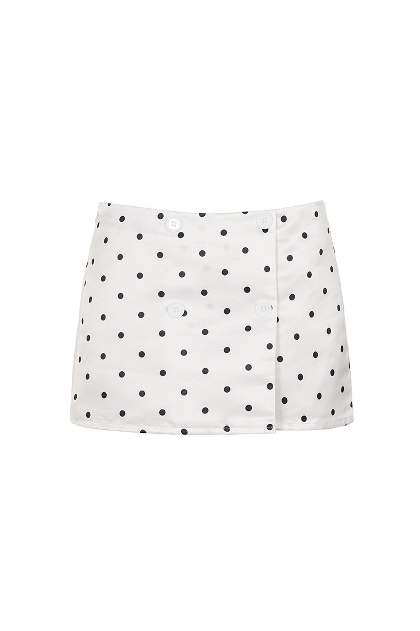 White Polka Dot Mini Skirt