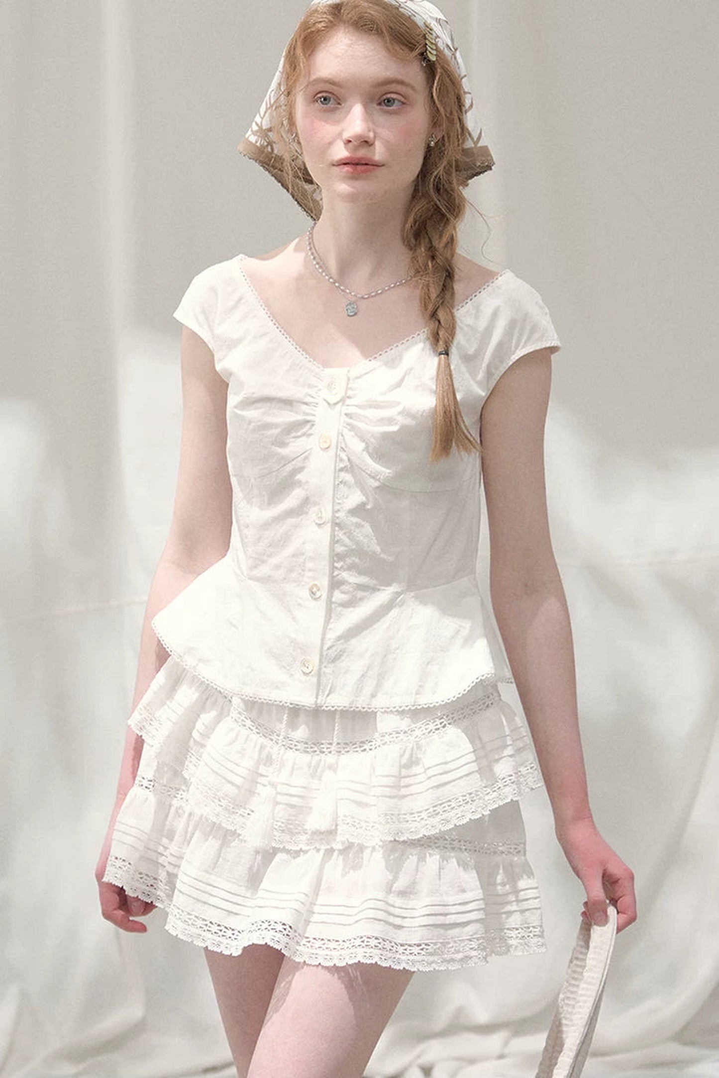 Camellia Moonlight Lace Blouse