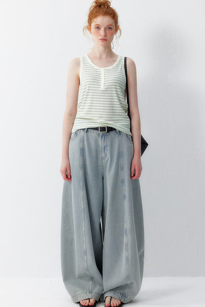 Striped Lyocell Tank Top