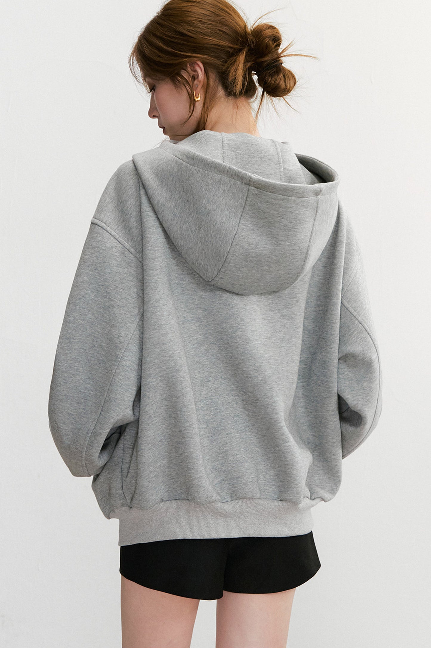 Large Lapel Hooded Cardigan