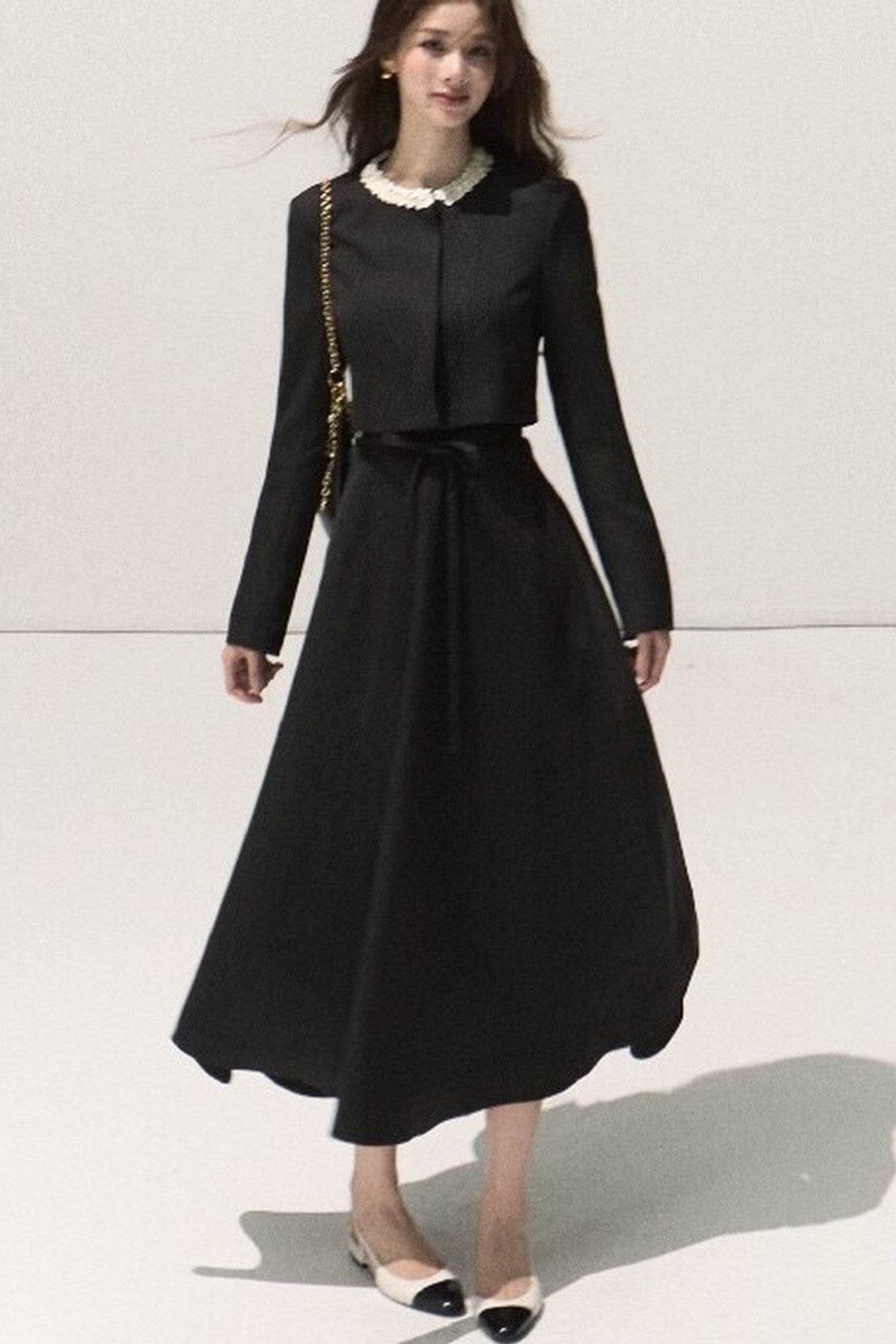 Ensemble veste courte et jupe trapèze