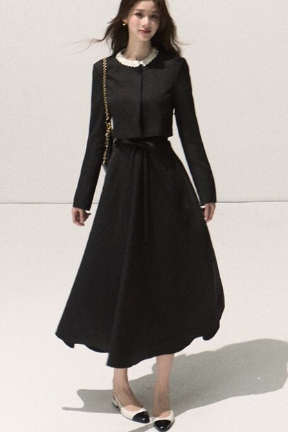 Ensemble veste courte et jupe trapèze