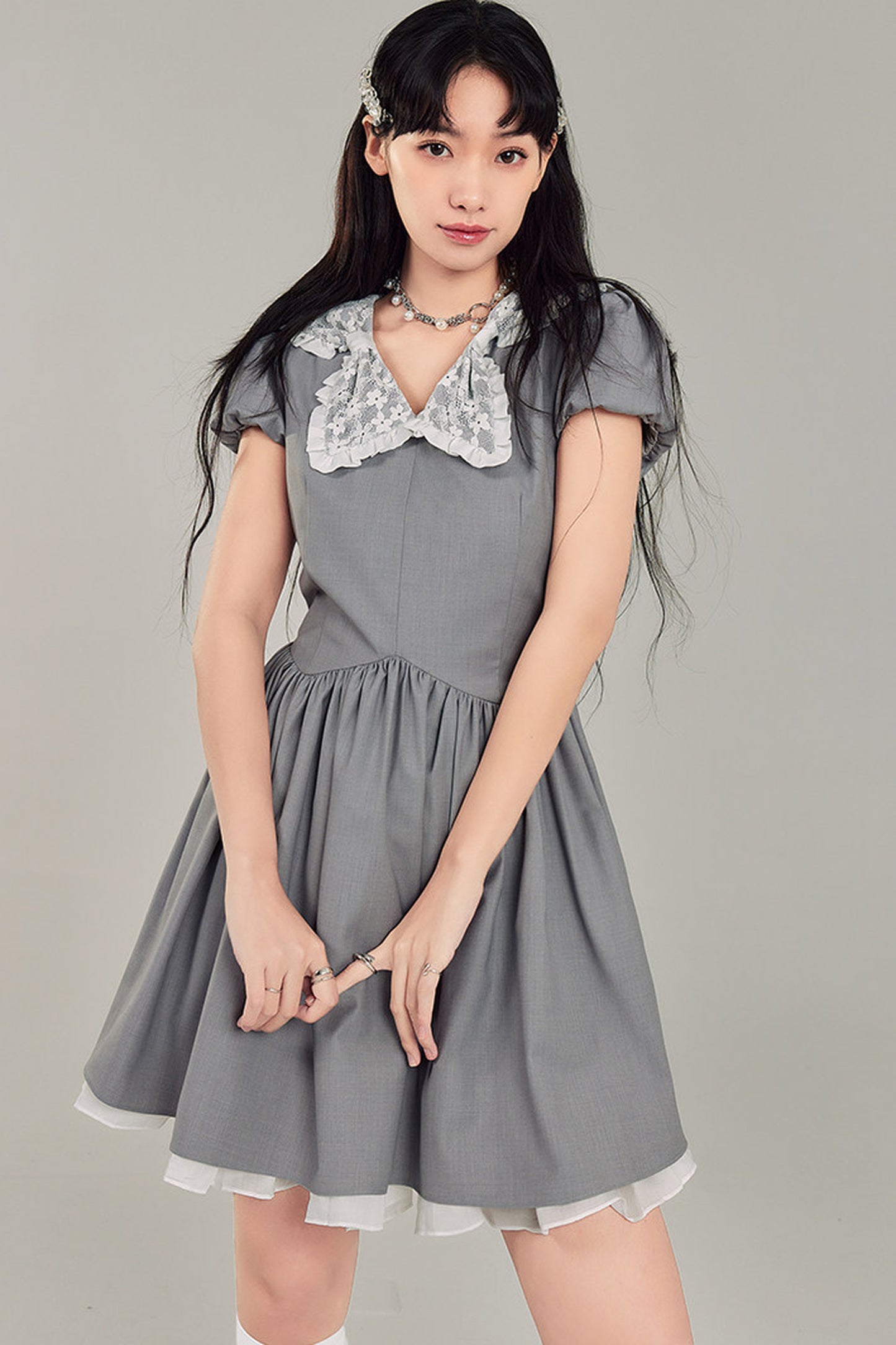 Bowknot Doll Collar Dress