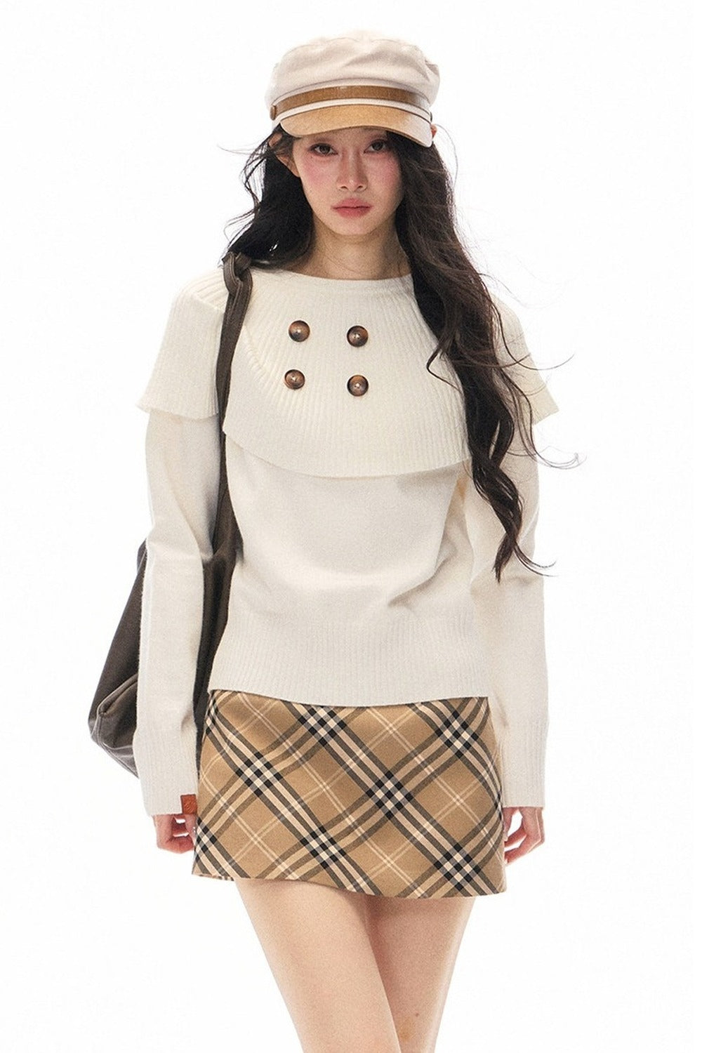 Skirt and Shawl Knit Top Set-Up