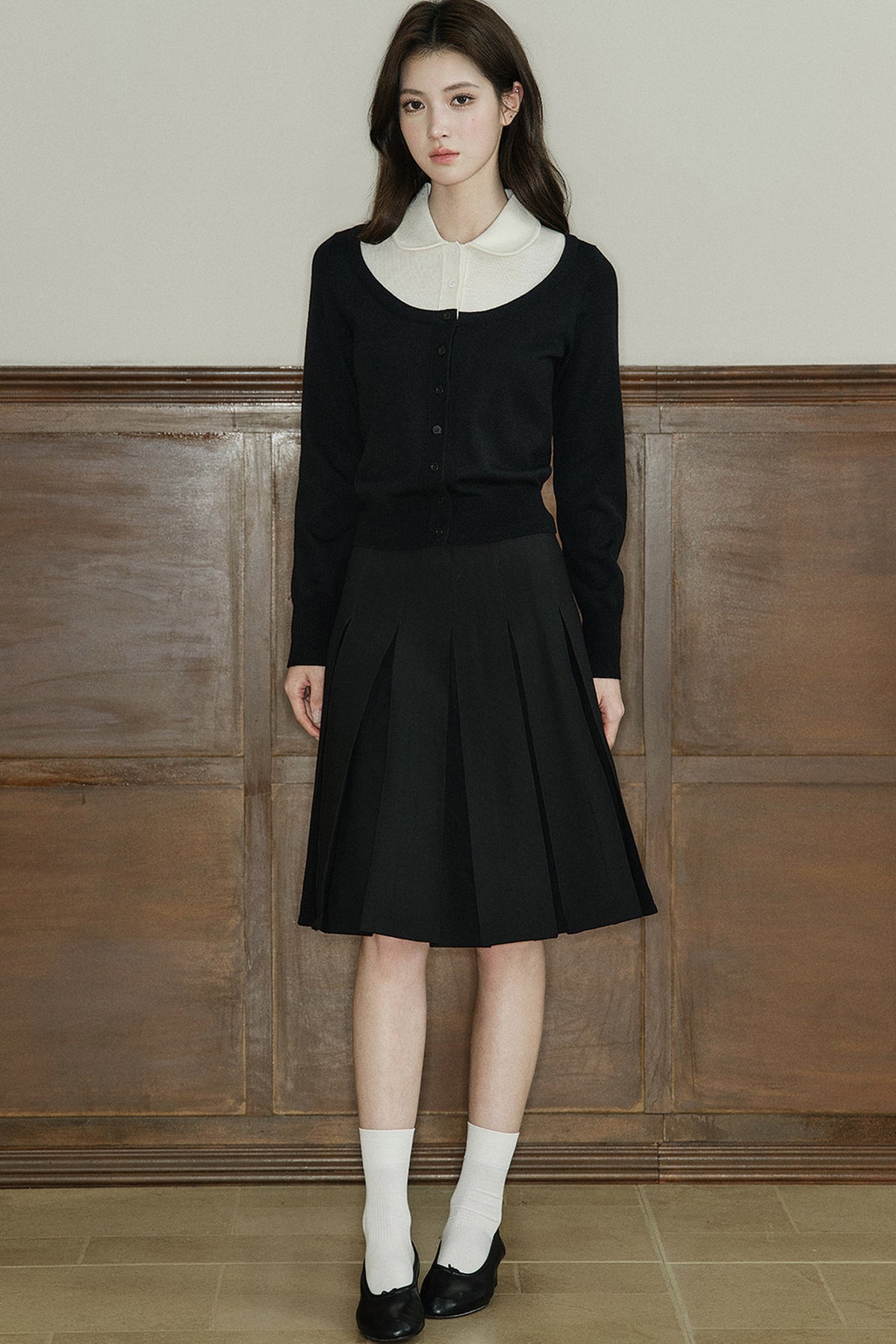 A-Line Pleated Skirt