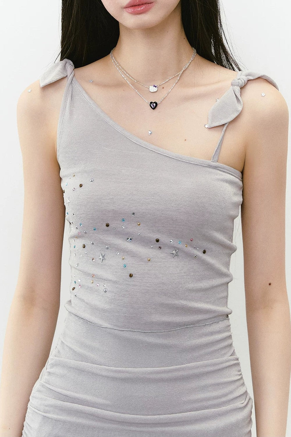 Heavy Beaded Irregular Dress