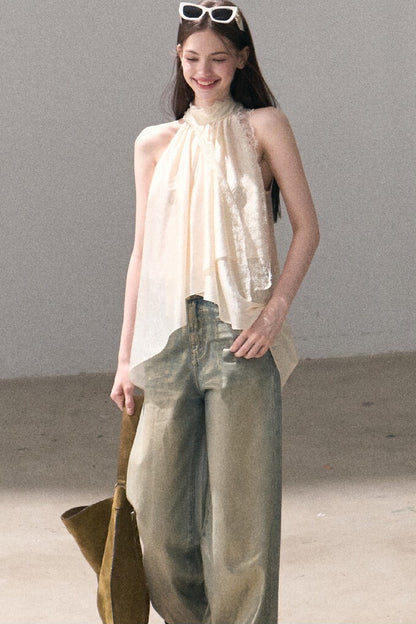 Retro Gradient Cotton Jeans