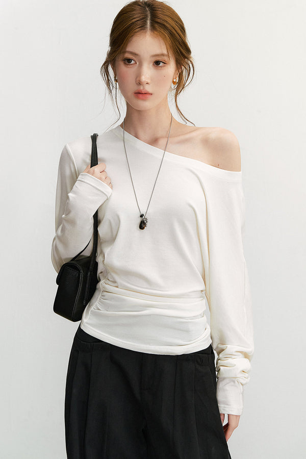 Simple and Elegant Off-Shoulder Top and Pants Set-Up