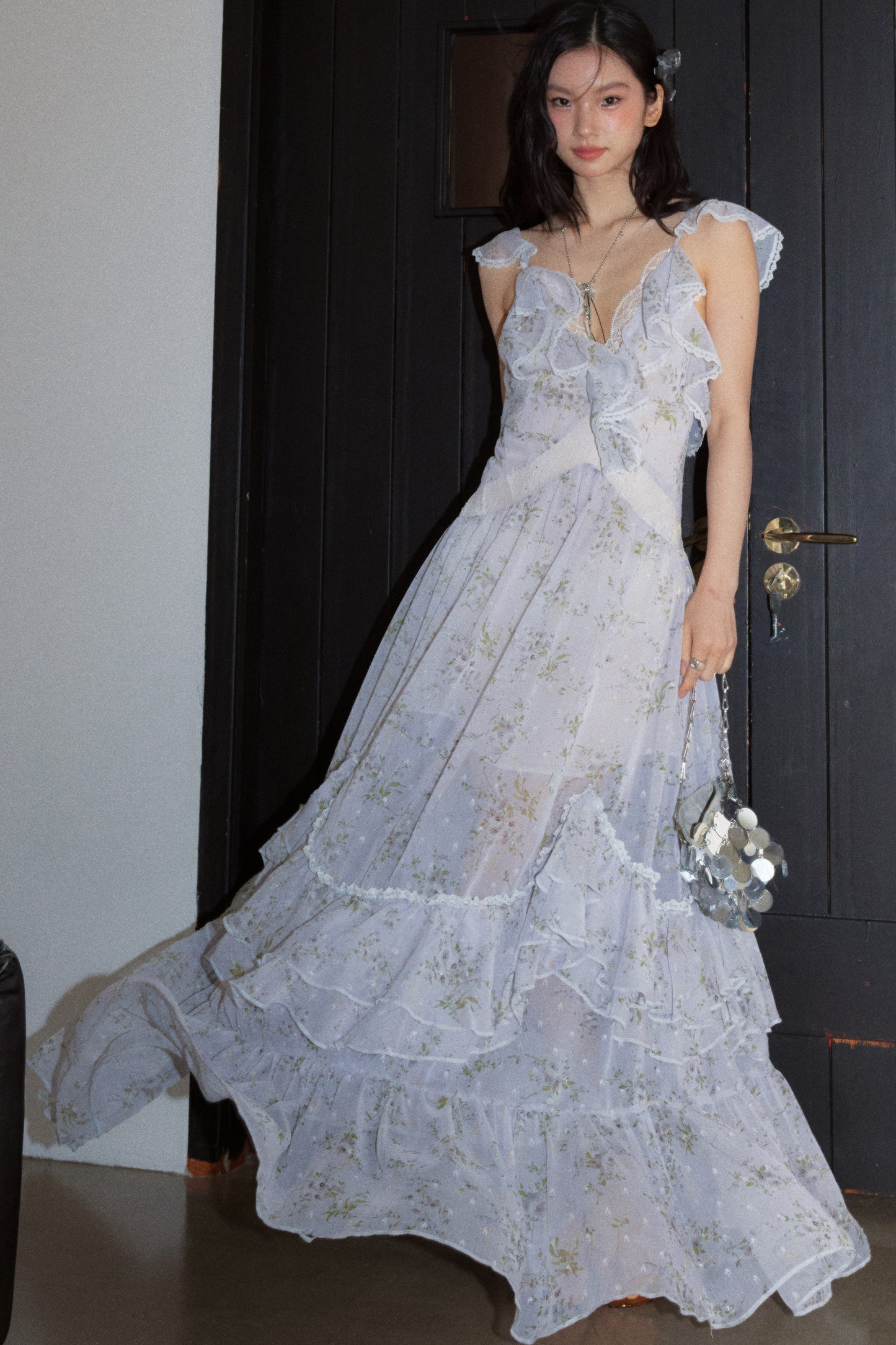 Floral Ruffled Maxi Dress