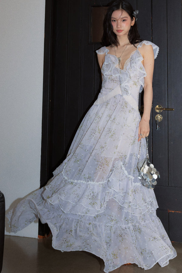 Floral Ruffled Maxi Dress
