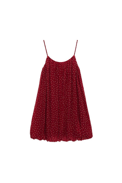 Retro Floral Suspender Dress Set-Up